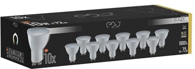 Warm witte LED lamp GU10 - 10W Multipack met 1000 Lumen licht