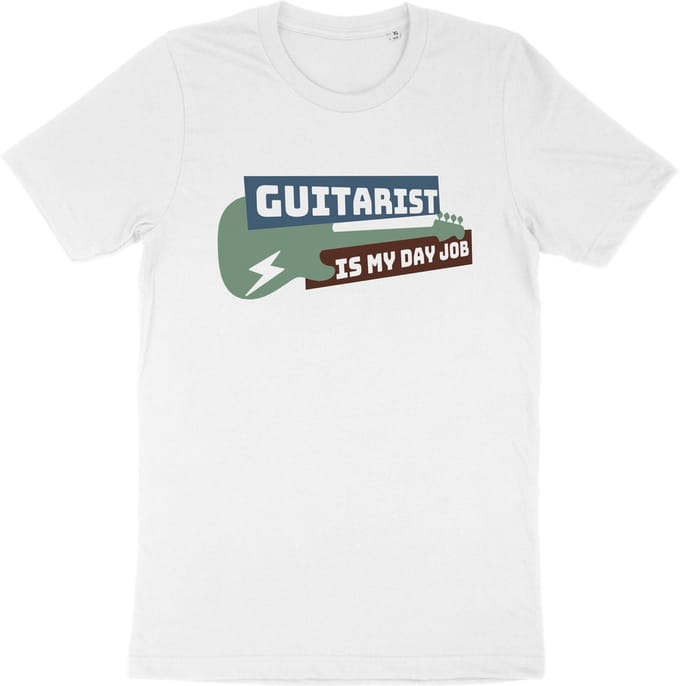 Gitaar Liefhebber T Shirt - Muzikant - Wit - M