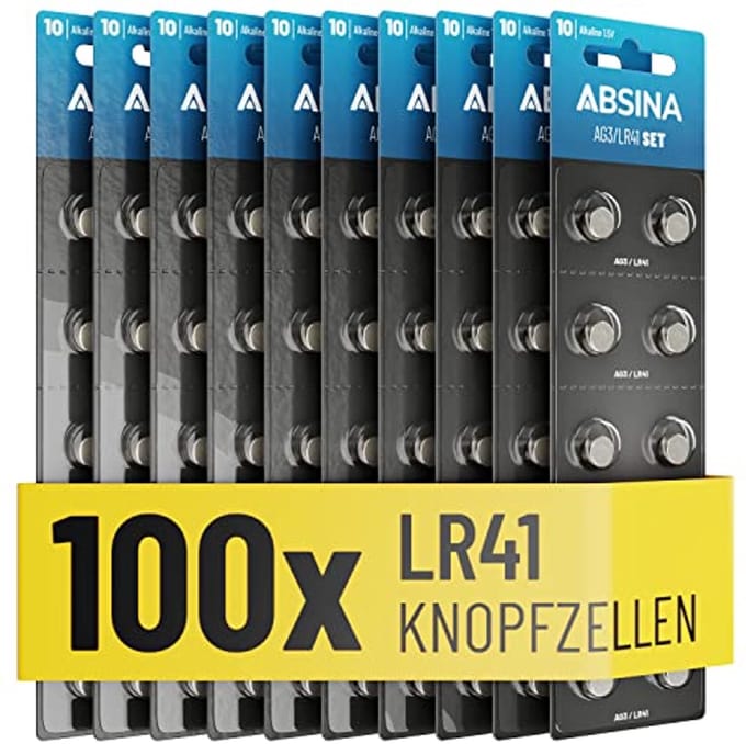 LR41 Knoopcellen - 100 Stuks Alkaline Knoopcelbatterijen
