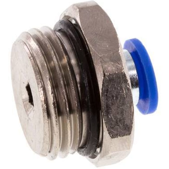 6mm x G1/2'' Messing/PA 66 Insteekfitting Buitendraad NBR [2 Stuks]