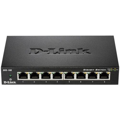 D-Link DGS-108/E DGS-108 Netwerk switch 8 poorten 1 GBit/s