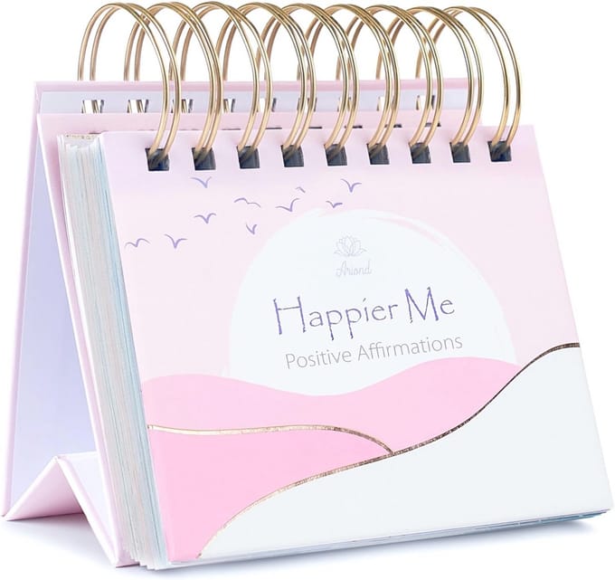 Inspirerende affirmatiekalender voor vrouwen - Ongedateerd bureaugeschenk met motiverende quotes