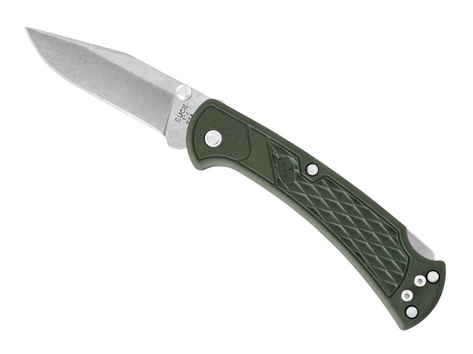 Buck zakmes Ranger Slim EDC Folding Olijf Groen clampack