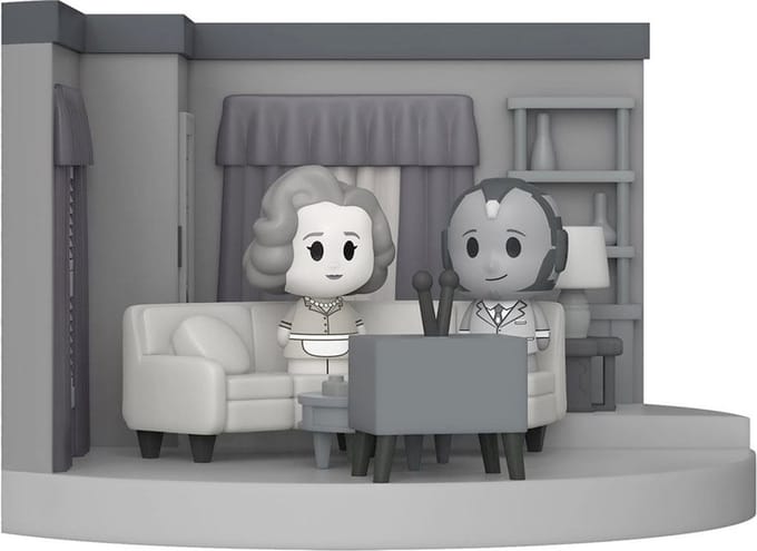 Funko WandaVision Verzamelfiguur Marvel POP! Mini Moment Set Living Room 50's 9 cm Grijs