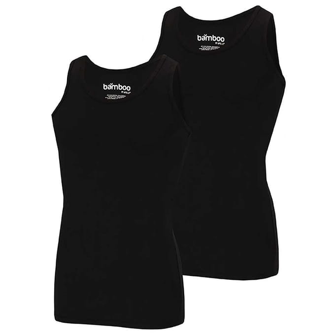Bamboo - Hemden Heren - Onderhemd Heren - 2-pack - Zwart - XL - Singlet Heren - Bamboe - Apollo