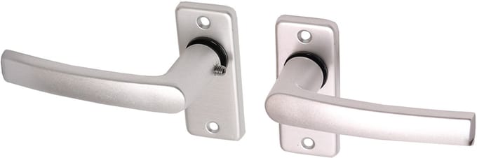 Wovar Deurkruk op rozet aluminium rechthoekig blokmodel | Per Set