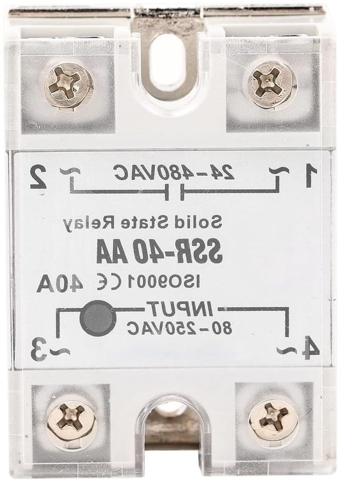 Halfgeleiderrelais - AC Schakelaar - Industriële Automatisering - Opto-geïsoleerd Circuit - 40A 24-480V AC - Grijs