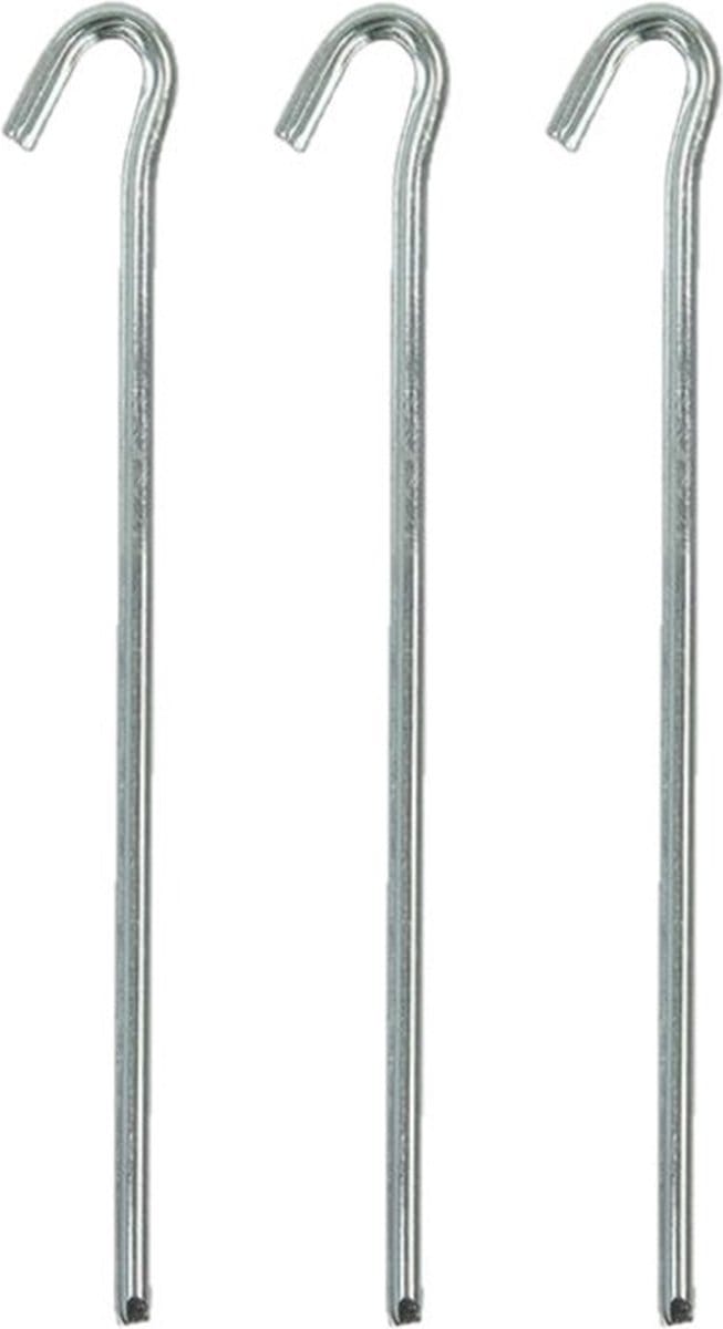 ProPlus Tentharingen - 24x - rotspennen - halfrond - 23 cm - metaal - voor tent of windscherm