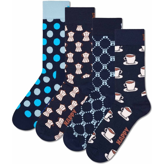 Happy Socks - Giftbox Coffee Socks - Koffie - Set van 4 paar - MT 41-46