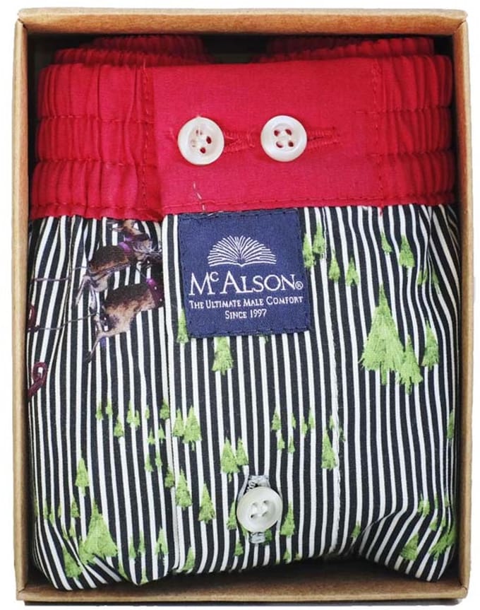 McAlson Boxershort - Christmas Sleighbells blue (M)