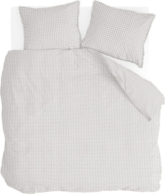 Walra Dekbedovertrek Crossed Lines - 200x220 - 100% Katoen (BCI) - Beige
