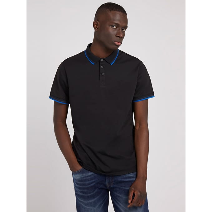 Guess Poloshirt - M2GP34 KARS0 -  zwart