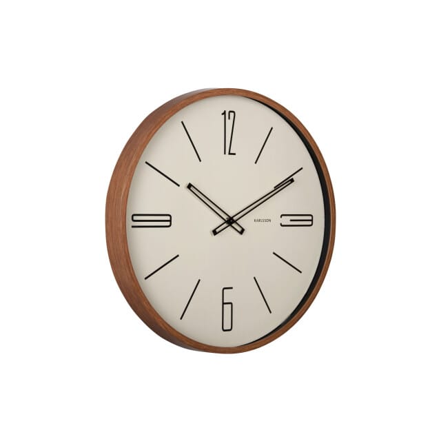 Karlsson - Wall Clock Marcado Large - Bruin - Ø50,8cm