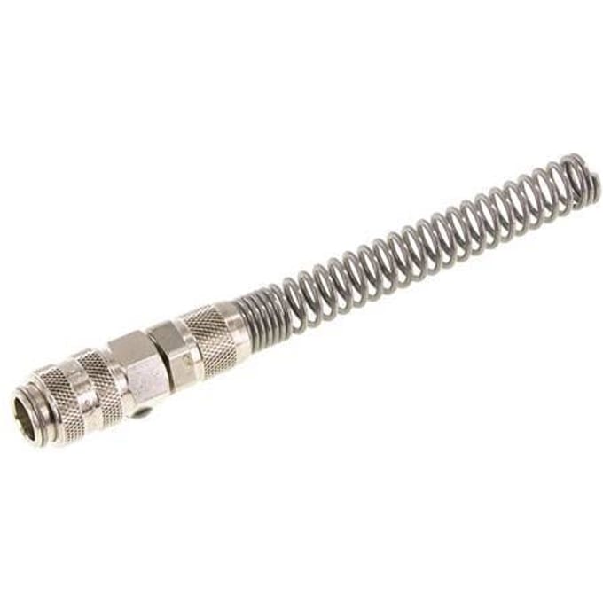 Vernikkeld Messing DN 5 Luchtkoppeling Snelkoppeling 6x8 mm Push-On Buigbescherming
