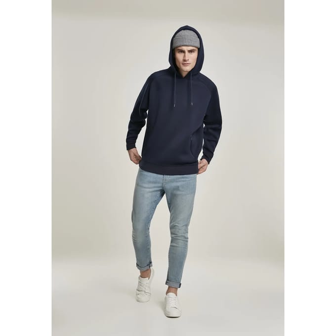 Urban Classics Hoodie/trui -M- Raglan Zip Pocket Blauw