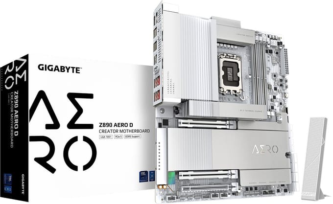 GIGABYTE Z890 AERO D Moederbord - Intel Z890 - Intel LGA1851 - DDR5 RAM - ATX
