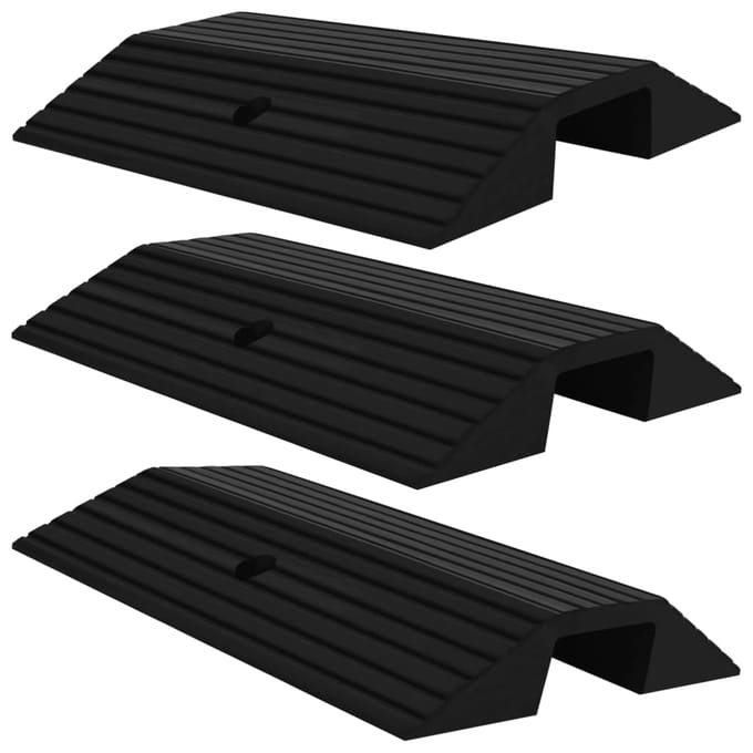 vidaXL - Drempelbruggen - 3 - st - 49x40x8 - cm - rubber