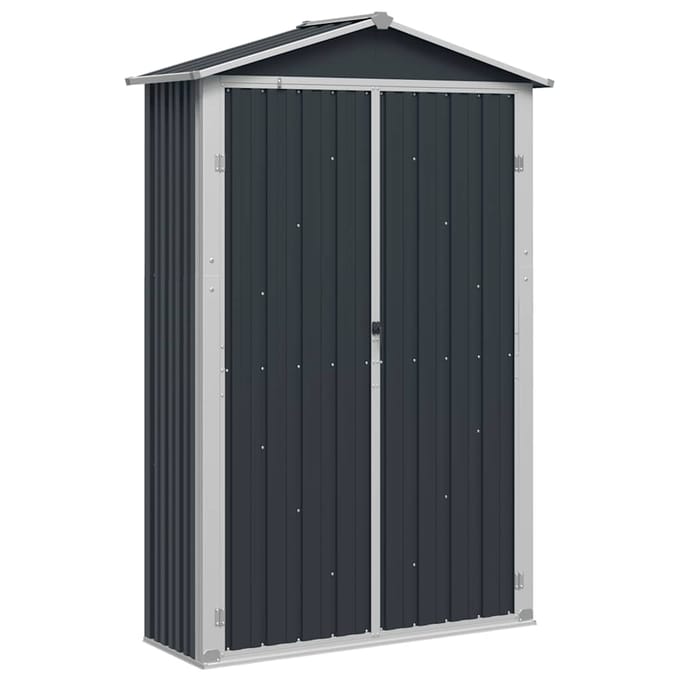 vidaXL - Tuinschuur - 116x45x175 - cm - gegalvaniseerd - staal - grijs