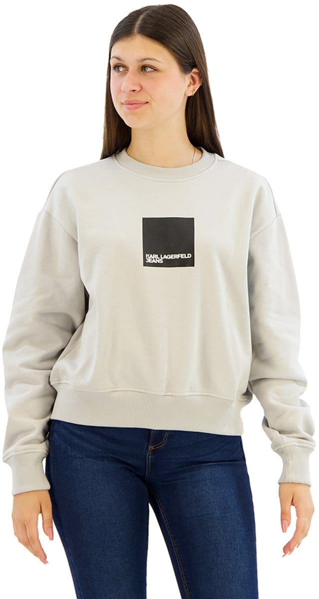 Karl Lagerfeld Jeans Reg Box Logo Sweatshirt Beige L Vrouw