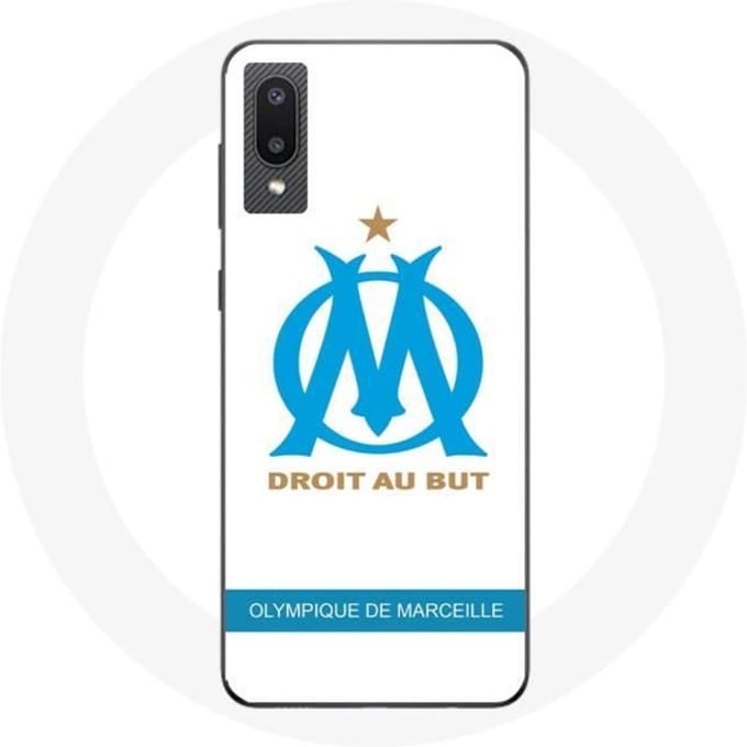 Coque - Olympique de Marseille - Galaxy A02 - Logo - Souple - Blanc blanc