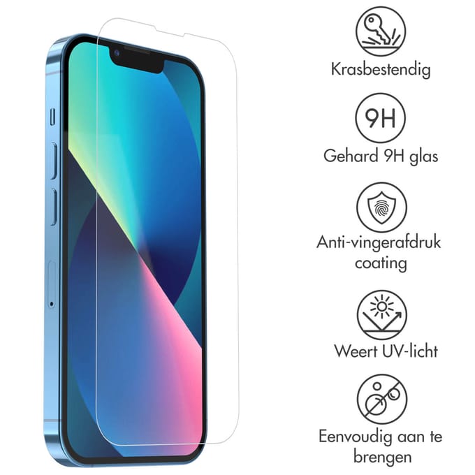 Accezz Screen Protector - Geschikt voor Apple iPhone 13 Mini - 2 Pack Glass Screenprotector