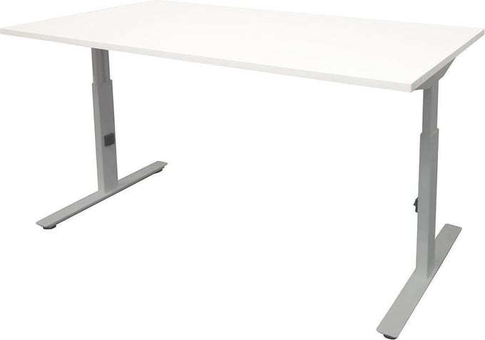Verstelbaar Bureau - Linesto 200x80 wit - alu frame
