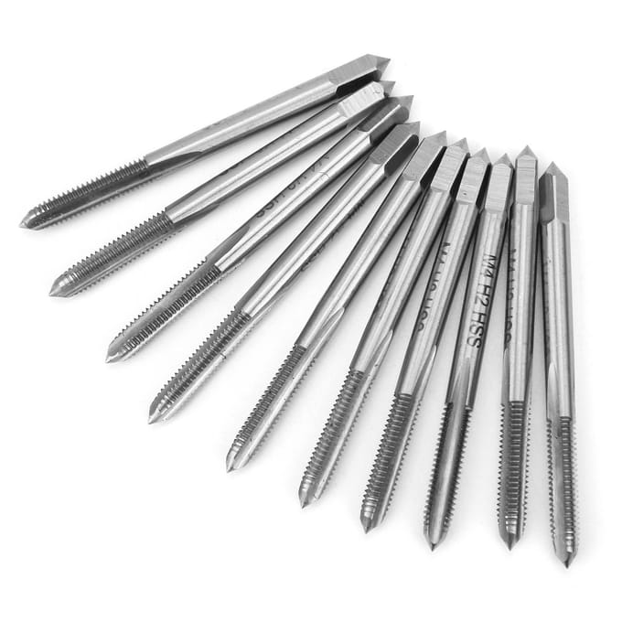 10 stuks M4 x 0,7 H2 Schroefdraad Tap HSS Hoge Hardheid Machine Tappen Rechte Schroefdraad Boorbits