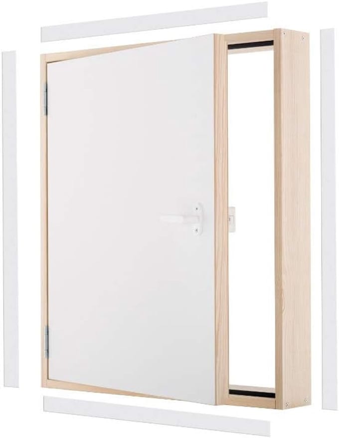 Draaideur - Binnendeur - Ruimte Isoleren - Lage Warmteoverdracht - 90x70 cm - Wit