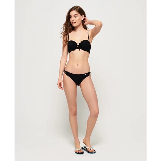 Superdry Alice Textured Cupped Bikinitop Zwart XS Vrouw