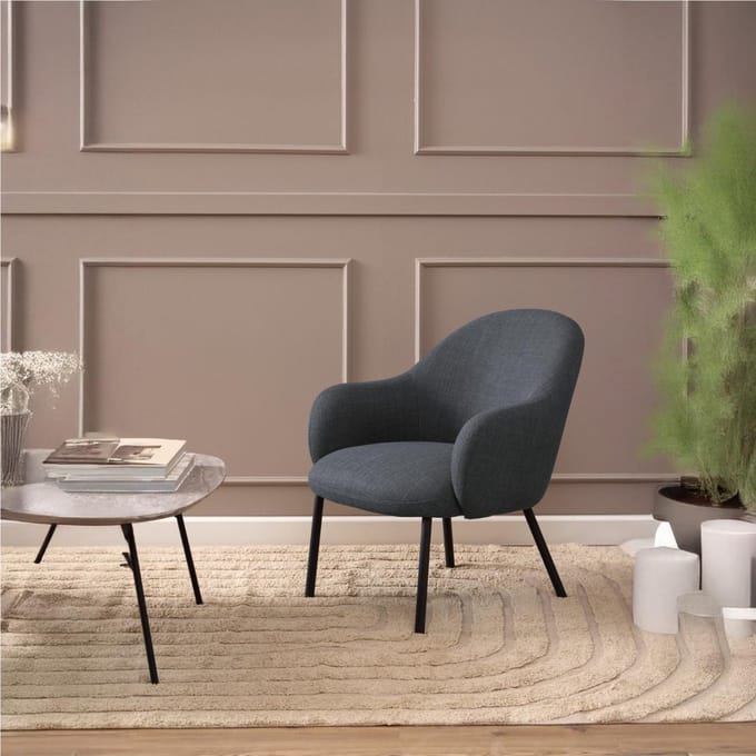 Giga Living Fauteuil Rollo - Stof - Grijs - Zithoogte 43cm