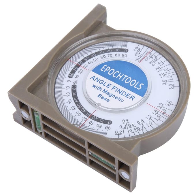 Inclinomètre multifonctionnel 0360 degrés, outil de mesure d'angle gray