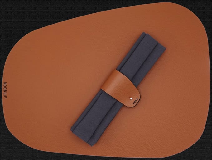 NOOBLU PEBL 4 persoons Dinner set - Cognac