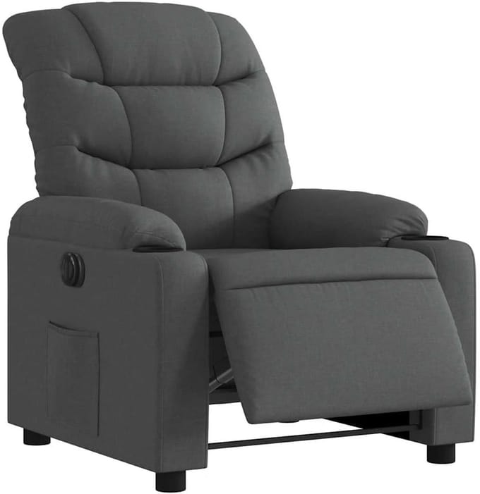 Elektrische Fauteuil - Relaxstoel Leunstoel - Ontspannen Zitten - Elektrisch Verstelbaar - 110kg Gewicht - Donkergrijs