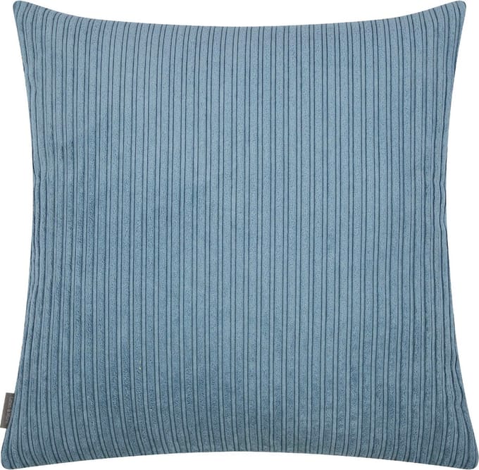 Duke Velvet Rib kussen ijs blauw 45x45cm