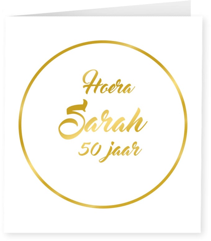 Gold white cards - Sarah 50