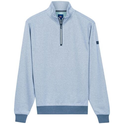 Baileys Trui Yarn Dyed Jacquard Interlock Sweat Riviera Blue / male