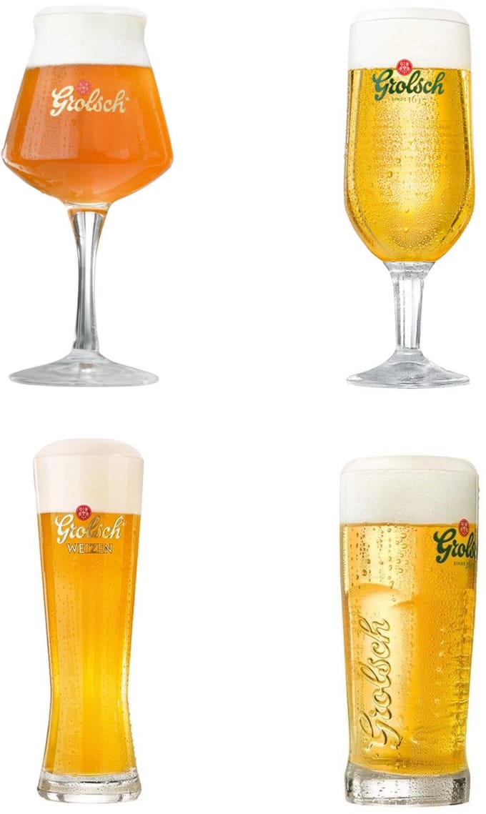 Grolsch bierglazenpakket 4 x 30/33CL glas.