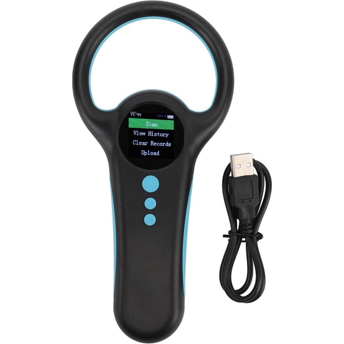 Huisdier Microchip Lezer 134.2K Dubbele Frequentie Chip Huisdier ID Scanner Oplaadbare Handheld Dier Tag black