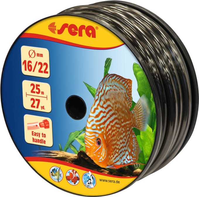 Sera Slang 16/22 Grijs 25 Meter Katrol