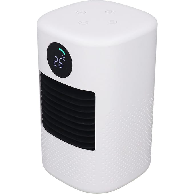 Elektrische Ruimteverwarming Draagbare Mini Witte Verwarming LED Display Bureau PTC Keramische Verwarming voor Thuis EU Plug white