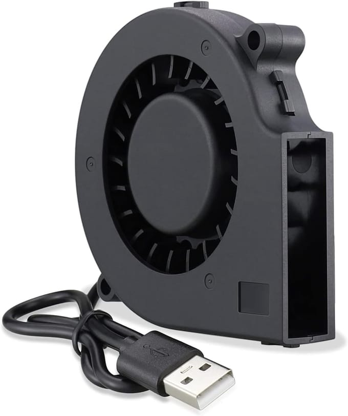 VHV - USB koelventilator - 5V DC brushless ventilator - USB aansluiting - brushless motor - voor elektronica, projectbox, werkbank, koeling