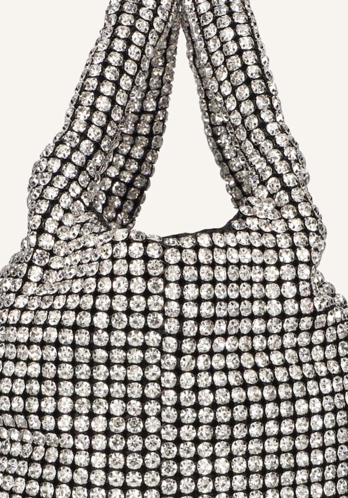 Hvisk Merry Rhinestones Handtassen Dames - Zilver - Maat ONESIZE