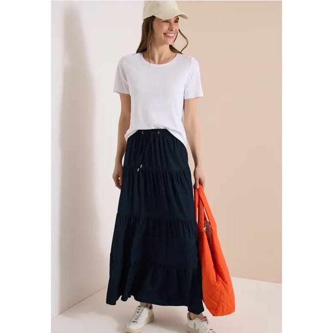 Maxirok met volants en elastische tailleband