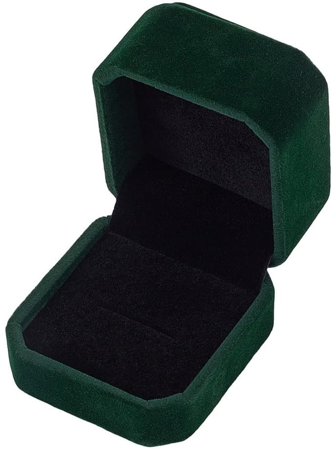 Dailygoods - Donkergroene Mini Ringdoos voor Sieraden met Vintage Look