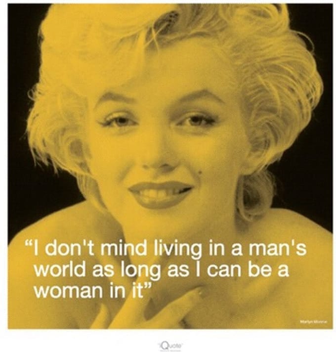 Marilyn Monroe Quote Man's World Poster 40x40cm