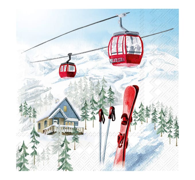 Servet "Skivakantie"
