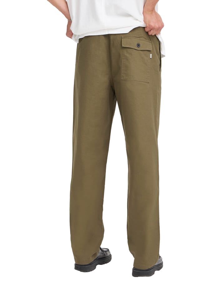 Plissé elastische broek Solid Liam