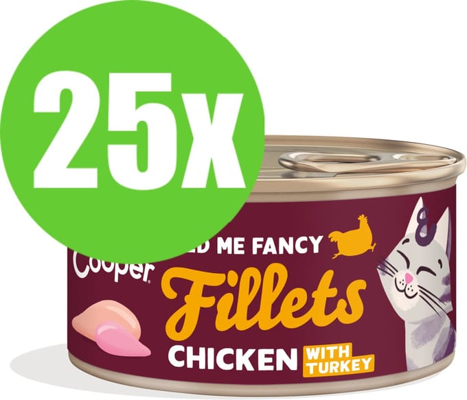 25x Edgard & Cooper Cat Fillets Chicken/Turkey - 70 gr - Natvoeding Kat
