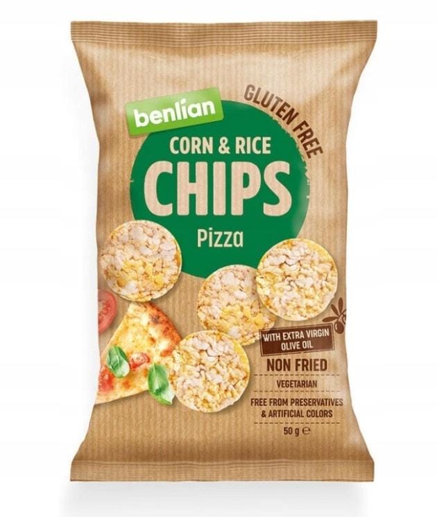 Maïs- en Rijstchips - Benlian Pizza 50G