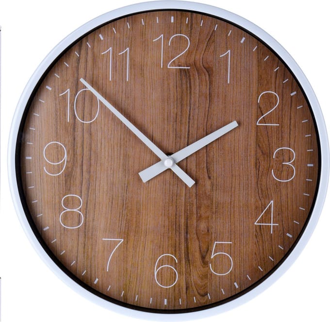 Wandklok bamboe - 25 cm - klok wand - kamer